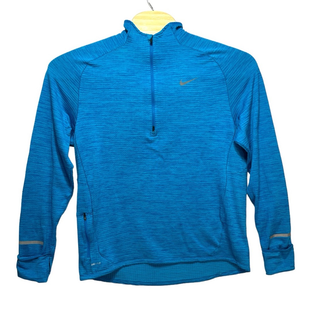 Nike Men's Dri-Fit Element Sphere 1/2 Zip Running Shirt Imperial Blue Heather XL
